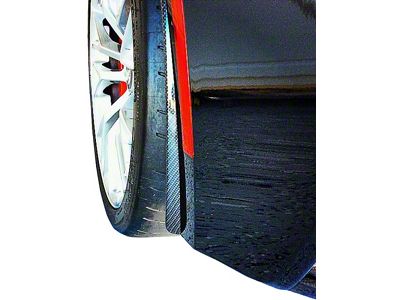 Splash Guards; OEM Textured Matte Hydro Carbon Fiber (14-19 Corvette C7 Stingray)