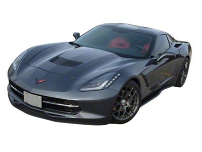 Stage 1 Splitter Upgrade; Gloss Extra Smooth Hydro Carbon Fiber (14-19 Corvette C7)