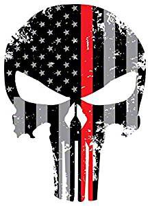 PUNISHER SKULL AMERICAN FLAG STICKER DECAL SNIPER MADE IN USA 7 - Foto 4