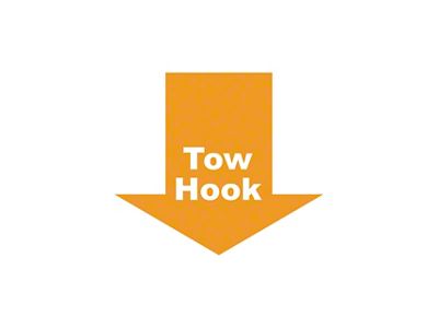 Tow Hook Decal; Gloss Orange (Universal; Some Adaptation May Be Required)