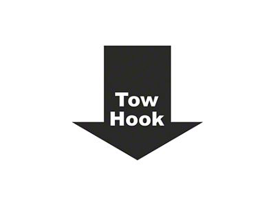 Tow Hook Decal; Matte Dark Gray (Universal; Some Adaptation May Be Required)