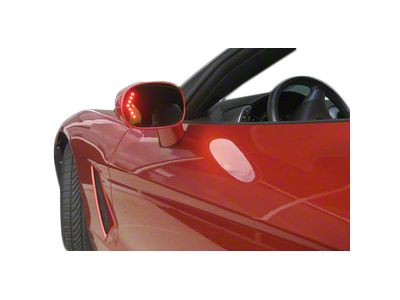 Unheated Mirrors with LED Turn Signals; Amber (14-19 Corvette C7)