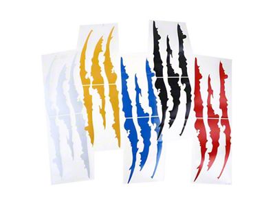 Vinyl Claw Thrash Mark Headlight Decal; Gloss Gold (Universal; Some Adaptation May Be Required)
