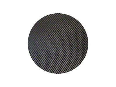 Vinyl Gas Door Overlay; Black Carbon Fiber (20-25 Corvette C8)