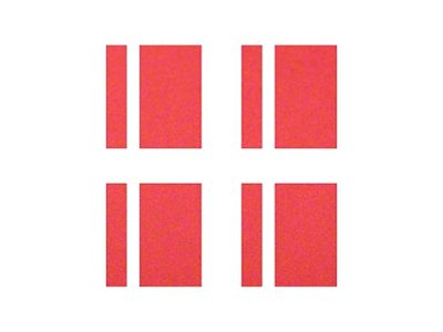 Vinyl Wheel Hash Mark Decals; Anodized Matte Red (97-25 Corvette C5, C6, C7 & C8)