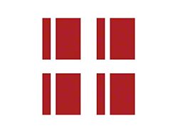 Vinyl Wheel Hash Mark Decals; Gloss Red (97-26 Corvette C5, C6, C7 & C8)