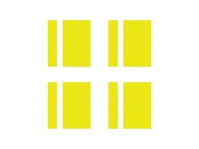 Vinyl Wheel Hash Mark Decals; Gloss Yellow (97-25 Corvette C5, C6, C7 & C8)