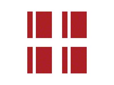 Vinyl Wheel Hash Mark Decals; Matte Red (97-25 Corvette C5, C6, C7 & C8)