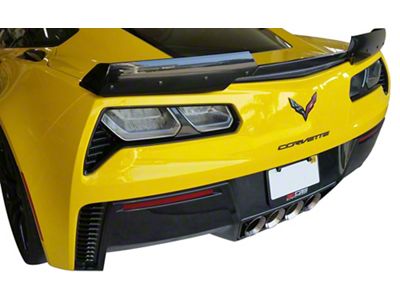 Wicker Bill Spoiler Wings with Long Polished Bolts; Carbon Flash (14-19 Corvette C7)