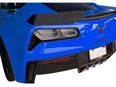 Wicker Bill Wings with Dark Smoked Center Insert and Polished Bolts; Gloss (14-19 Corvette C7)