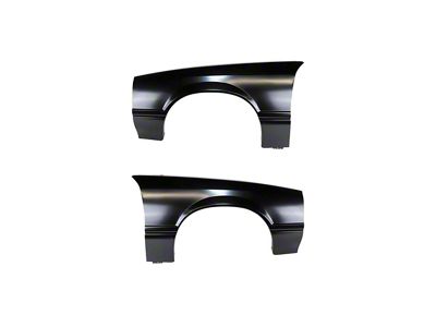 Front Fenders; Unpainted (79-90 Mustang)