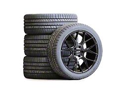 Staggered MM350 Gloss Black Wheel and Kumho Ecsta PA51; 19-Inch (07-09 Mustang)