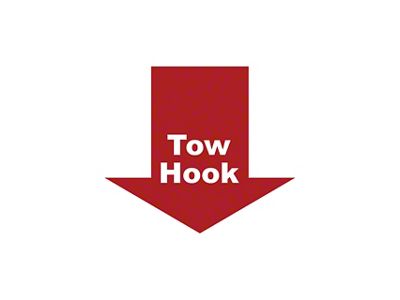 Tow Hook Decal; Gloss Red (Universal; Some Adaptation May Be Required)