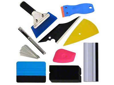 Automotive Wrap/Tint/Vinyl Installation Tool Kit; 9-Piece Set