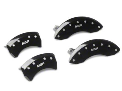 MGP Brake Caliper Covers; Black; Front and Rear (05-09 Mustang GT, V6)