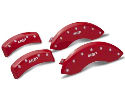 MGP Brake Caliper Covers; Red; Front and Rear (99-04 Mustang GT, V6)