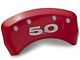 MGP Brake Caliper Covers with 5.0 Logo; Red; Front and Rear (10-14 Mustang GT w/o Performance Pack, V6)