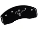 MGP Brake Caliper Covers with Tri-Bar Pony Logo; Black; Front and Rear (15-23 Mustang EcoBoost w/o Performance Pack, V6)