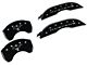 MGP Brake Caliper Covers with Tri-Bar Pony Logo; Black; Front and Rear (15-23 Mustang GT w/o Performance Pack)