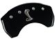 MGP Brake Caliper Covers with Tiffany Snake Logo; Black; Front and Rear (15-23 Mustang GT w/o Performance Pack)