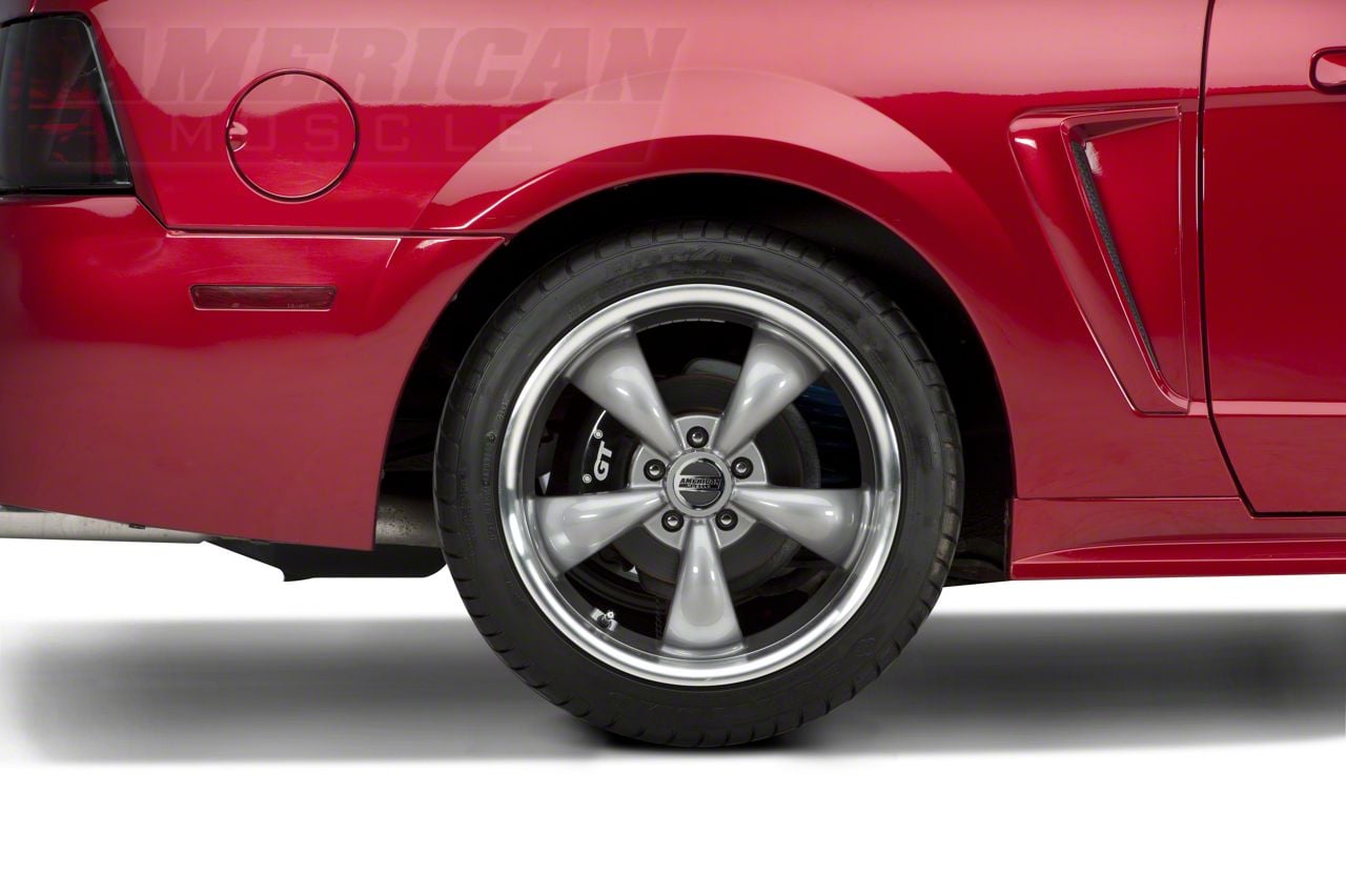 MGP Mustang Black Caliper Covers with GT Logo; Front and Rear