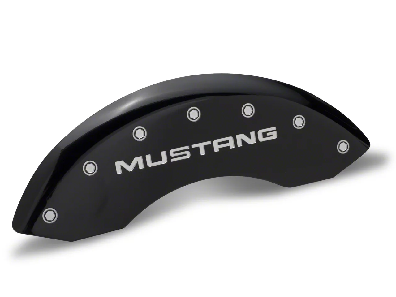 MGP Mustang Black Caliper Covers with GT Logo; Front and Rear