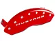 MGP Brake Caliper Covers with 3.7 Logo; Red; Front and Rear (15-17 Mustang V6)