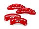 MGP Brake Caliper Covers with GT Logo; Red; Front and Rear (94-98 Mustang GT, V6)