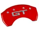 MGP Brake Caliper Covers with GT Logo; Red; Front and Rear (15-23 Mustang GT w/o Performance Pack)