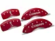 MGP Brake Caliper Covers with Cobra Logo; Red; Front and Rear (94-04 Mustang Cobra)