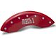 MGP Brake Caliper Covers with Mach 1 Logo; Red; Front and Rear (03-04 Mustang Mach 1)