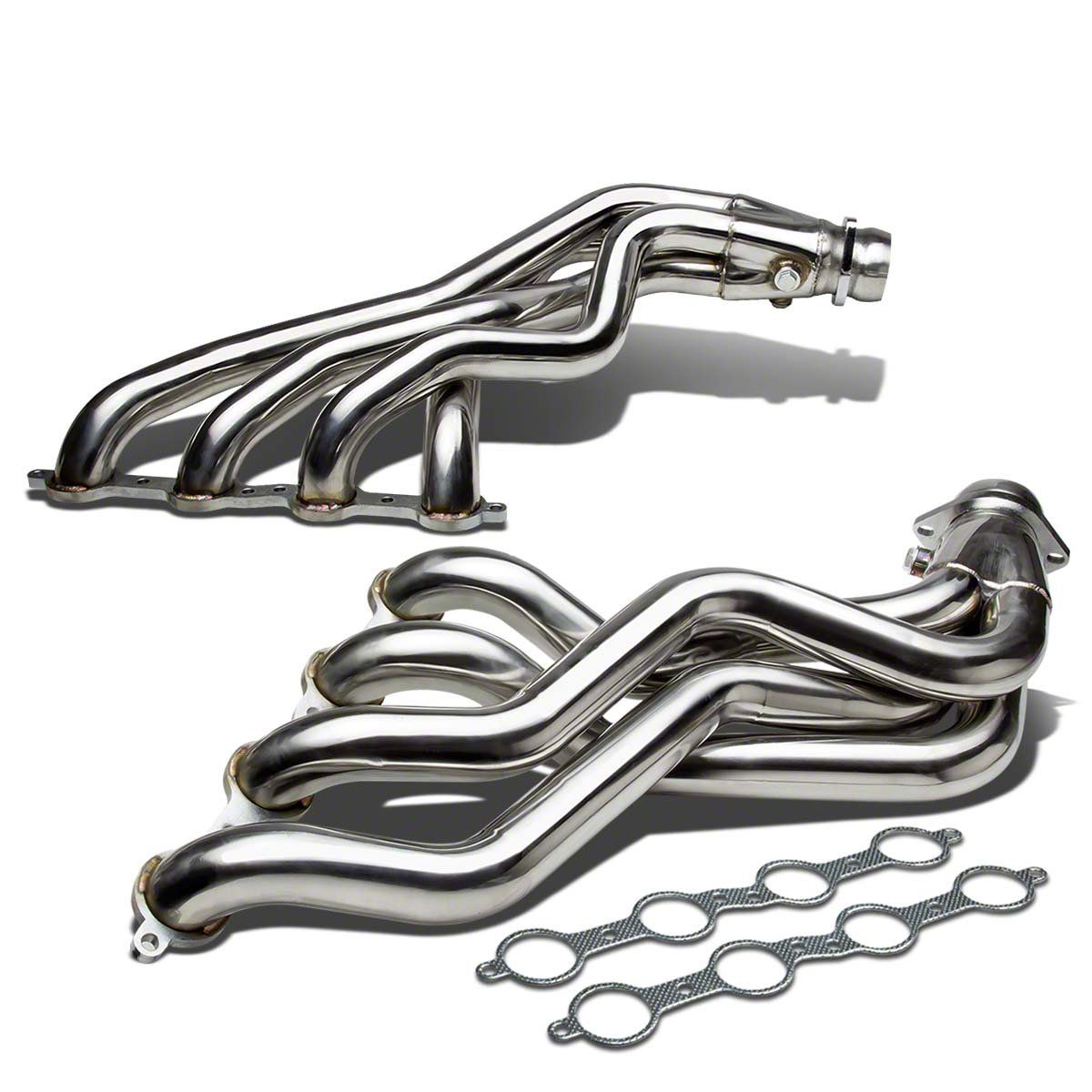 FAPO 1-7/8" Long Tube Headers For 2007-2013 Chevy GMC Silverado Sierra 4.8L-6.2L – 304 Stainless