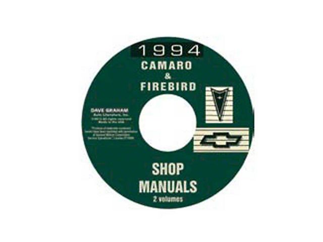1994 Camaro and Firebird Shop Manuals; 2 Volumes (CD-ROM)