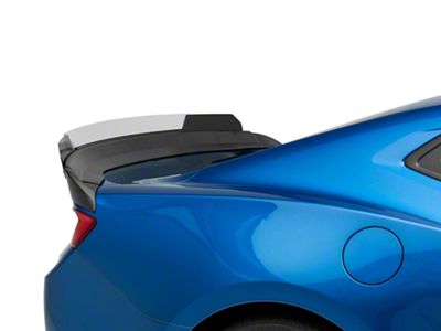 1LE Extended Track Style Rear Spoiler with Wickerbill Insert; Primer Black (16-24 Camaro w/o Rear Spoiler Camera)