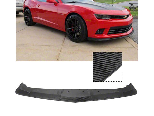 1LE Style Chin Spoiler; Carbon Fiber Textured (14-15 Camaro SS, Z/28)