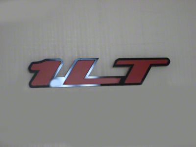 1LT Emblem; Black Stainless Steel/Onyx Etched with Red Insert (10-23 Camaro)