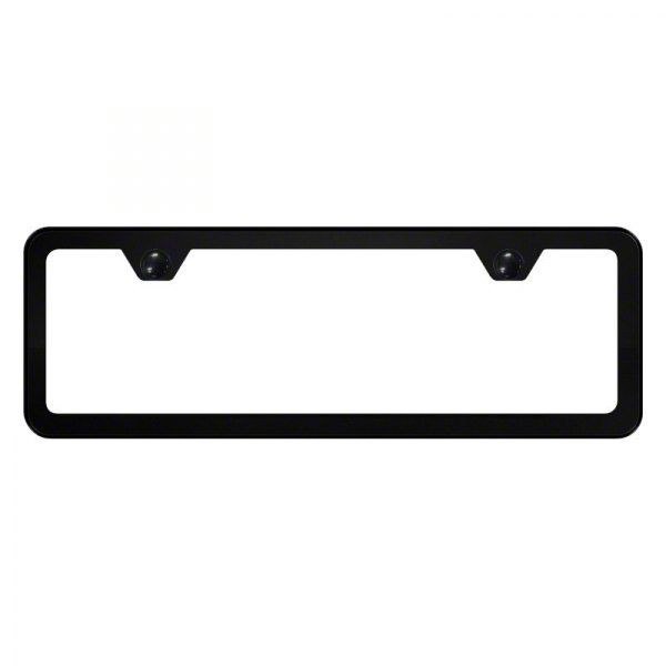 Camaro 2-Hole Mini Frame License Plate Frame; Black Powder-Coated ...