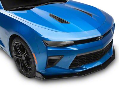 2.0T Style Front Chin Spoiler Lip; Gloss Black (16-18 Camaro)