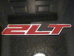 2LT Emblem; Stainless Steel with Red Insert (10-23 Camaro)