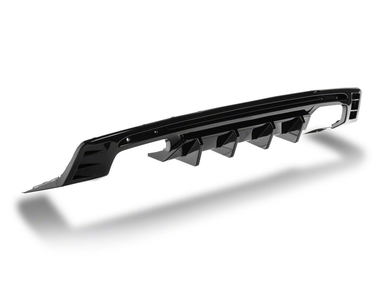 Camaro 3-Piece Rear Diffuser; Gloss Black (16-24 Camaro, Excluding ZL1 ...