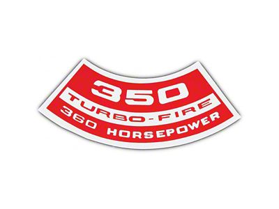 350/360 HP Turbo-Fire Air Cleaner Decal (Universal; Some Adaptation May Be Required)
