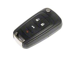 4-Button Keyless Remote Case Repair; Black (10-15 Camaro)