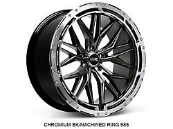 585 Chromium Black with Machined Ring Wheel; 20x9.5; 35mm Offset (16-24 Camaro)