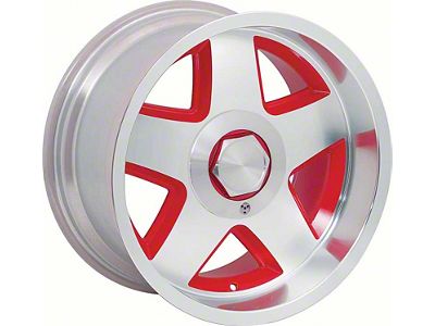 R15 Style Aluminum Wheel with Red Accents; 17x9.5; 16mm Offset (93-02 Camaro)