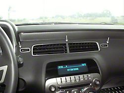 A/C Vent Center Bezel Trim Kit; Brushed (10-15 Camaro)