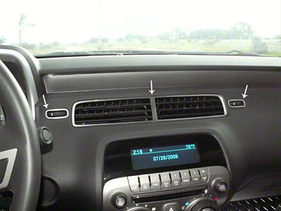 A/C Vent Center Bezel Trim Kit; Brushed (10-15 Camaro)