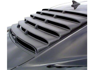 ABS Rear Window Louvers; Textured (10-15 Camaro Coupe)