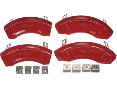 Aesthetic Brake Caliper Covers; Red; Front and Rear (11-15 Camaro LS, LT)