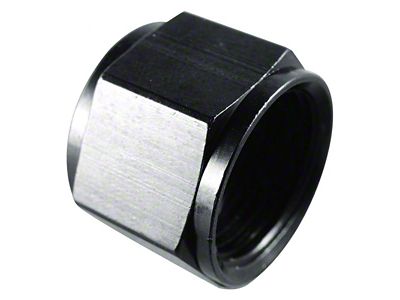 Aluminum Flare Cap; -8AN; Black