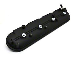 Aluminum Valve Cover; Driver Side; Black (10-20 V8 Camaro)